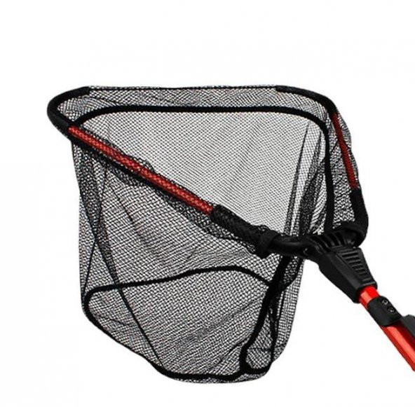 Valkyrie  180 cm Katlanabilir Teleskopik Alüminyum Alaşım 40x40 Kırmızı Balık Kepçesi - 4