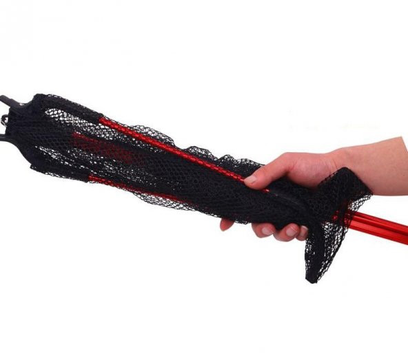 Valkyrie  180 cm Katlanabilir Teleskopik Alüminyum Alaşım 40x40 Kırmızı Balık Kepçesi - 5
