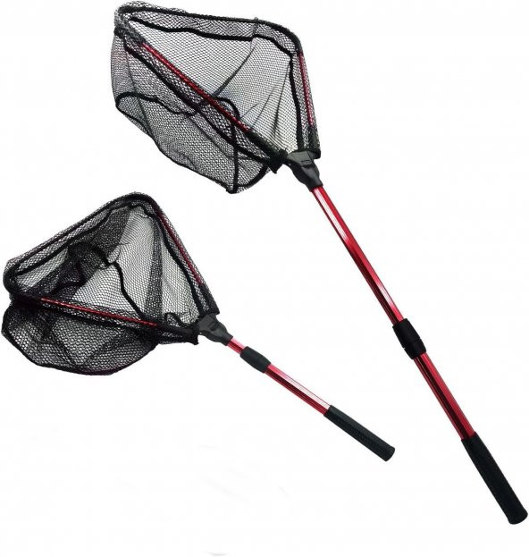 Valkyrie  180 cm Katlanabilir Teleskopik Alüminyum Alaşım 40x40 Kırmızı Balık Kepçesi - 6