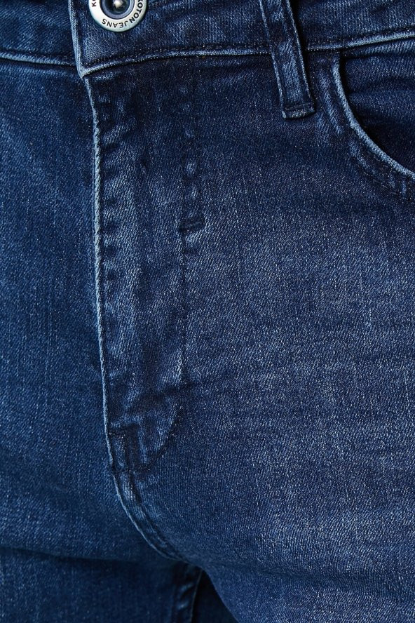Erkek Mavi Super Skinny Cepli Pantolon - 6