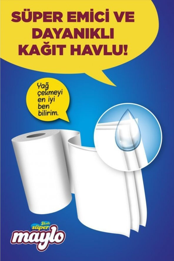 Maylo 3 Katlı Süper Kağıt Havlu 12 Rulo - 3