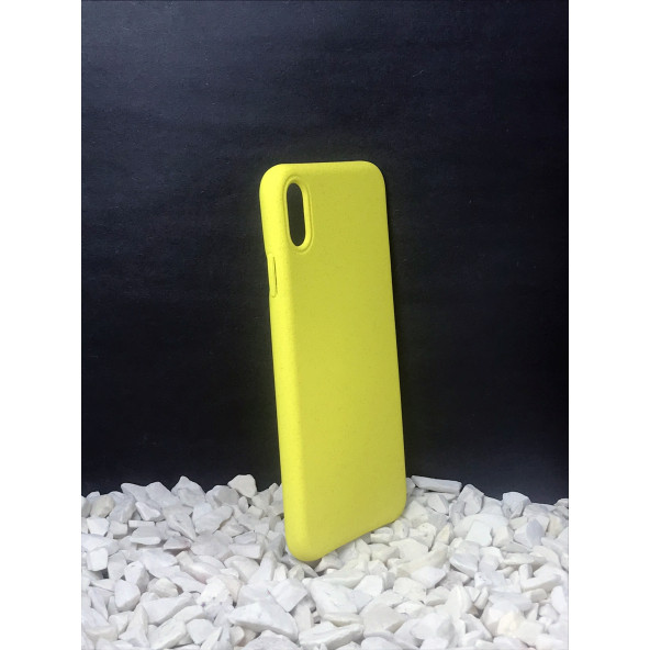 ProKılıf iPhone Xs Max Simli Parlak Silikon Kılıf Sarı - 2