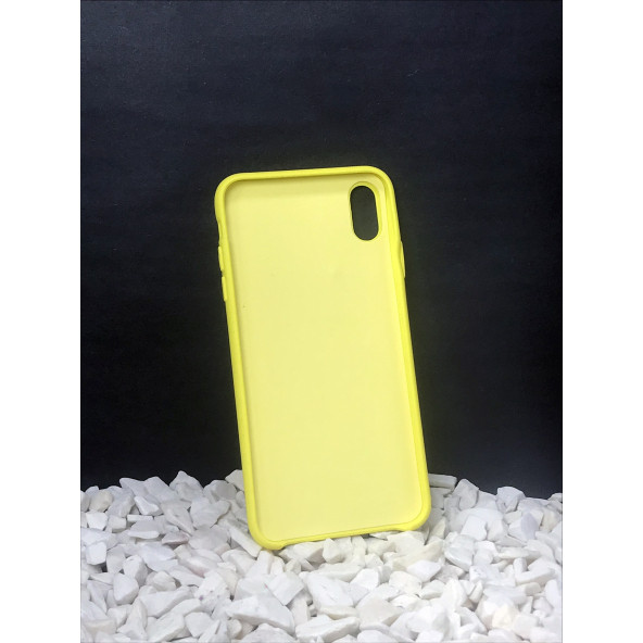 ProKılıf iPhone Xs Max Simli Parlak Silikon Kılıf Sarı - 3