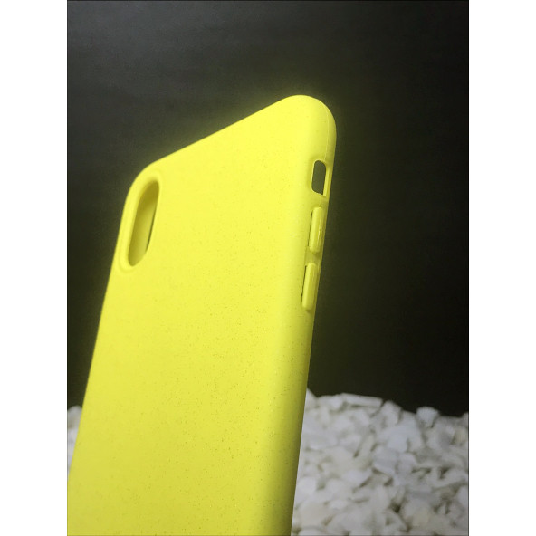 ProKılıf iPhone Xs Max Simli Parlak Silikon Kılıf Sarı - 4