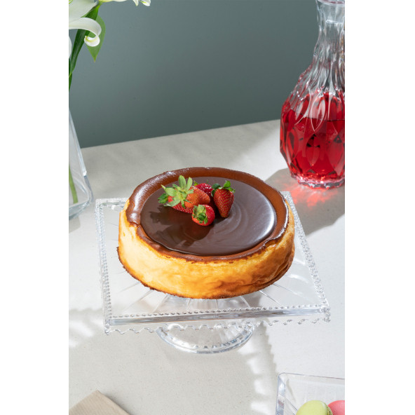 Glamis Linea Model Cam Ayaklı Kare Kek ve Pasta Sunumluk - 3