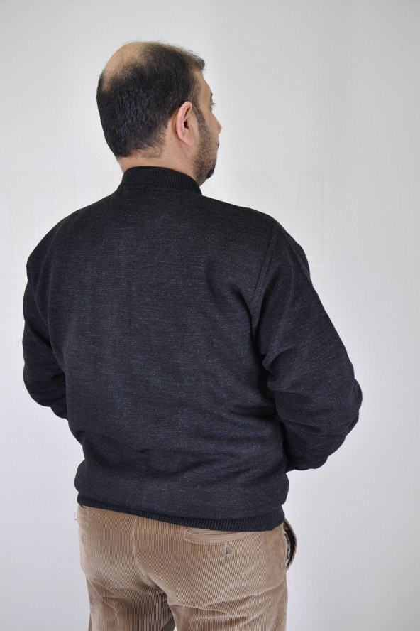 Erkek Füme Hakim Yaka Astarlı Hırka - 3