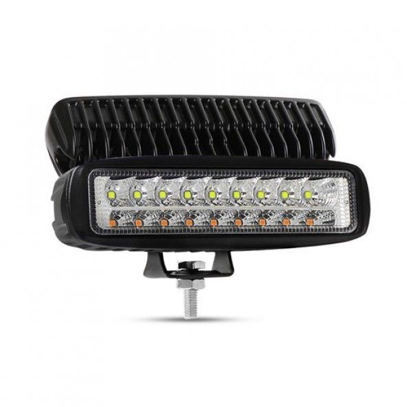 18 Led 54 W Beyaz 3 Modlu Turuncu Beyaz Çakarlı Gündüz Ledi Off Road Far Çalışma Lambası Sis Lambası - 3