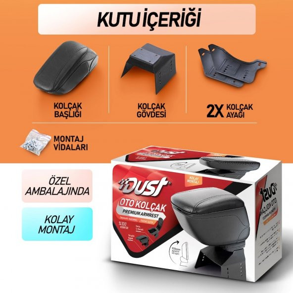 Tüm araçlara uyumlu Deri Sürgülü Kolçak