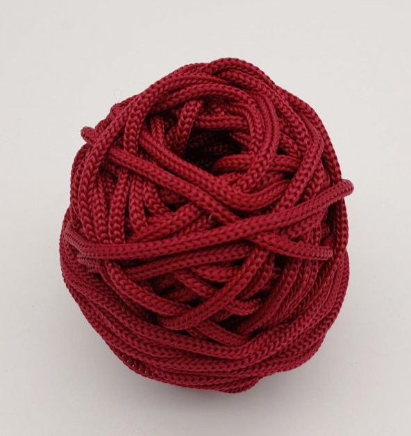 Angel Çanta Aksesuar 5 mm Bordo Renk Polyester Makrome