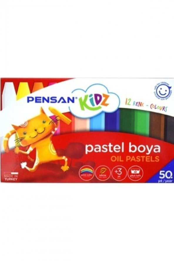 Pensan 12 Renk Pastel Kidz