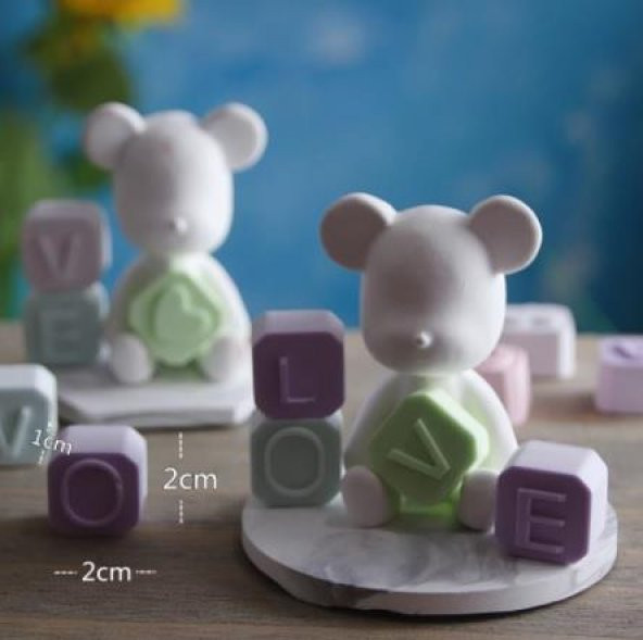 SİLİKON KALIP KAHVE KÜP ALFABE - 2