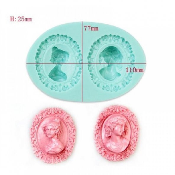 SİLİKON KALIP İKİLİ CAMEO