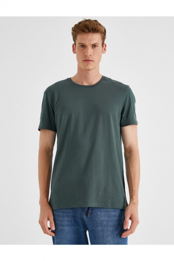 Erkek Gri T-Shirt 2KAM12136LK - Resim 8