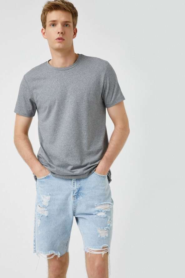 Erkek Gri T-Shirt 2KAM12136LK ürün görseli