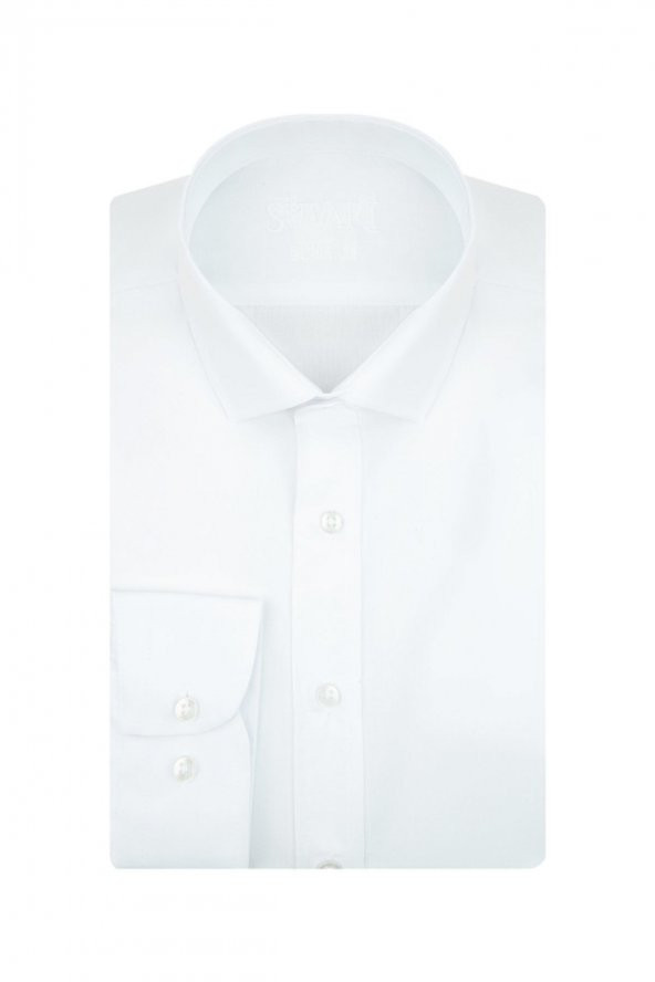 Slim Fit Beyaz Erkek Gömlek