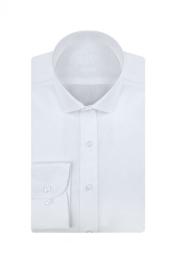 Slim Fit Beyaz Erkek Gömlek