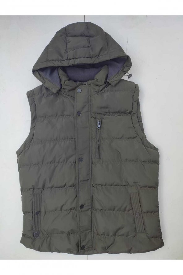 BLUESMODA STAFF İÇİ POLARLI KAPÜŞONLU YELEK - 6