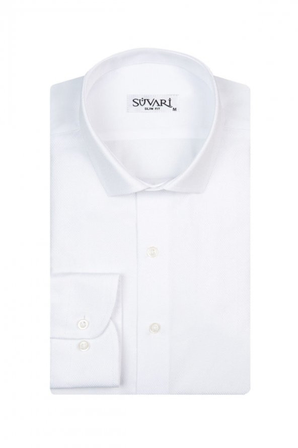 Slim Fit Beyaz Erkek Gömlek