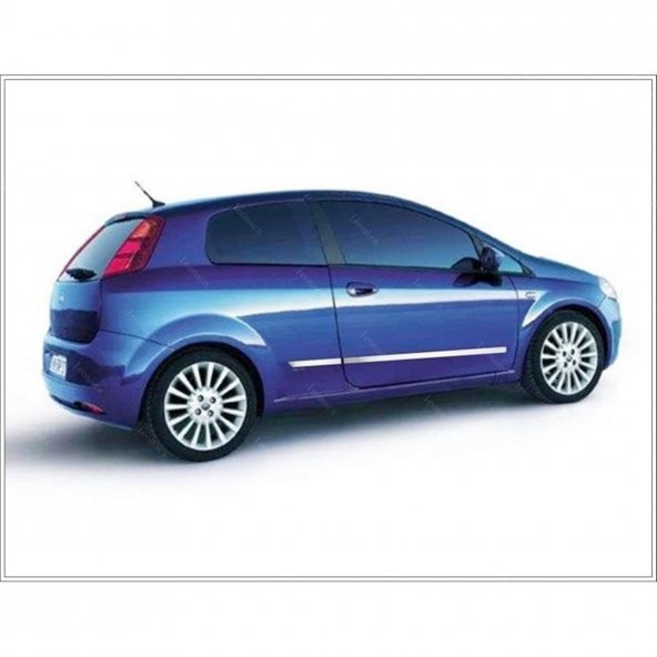 Leonacs Fams Otomotiv Fiat Grande Punto Coupe Van Krom Yan Kapı Koruma Çıtası 4 parça 2006 ve üzeri Paslanmaz Çelik - 1