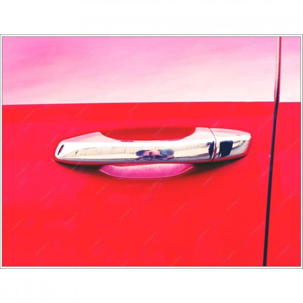 Leonacs Fams Otomotiv Skoda SUPERB Krom Kapı Kolu 4 Kapı 2015 ve üzeri Paslanmaz Çelik - Resim 3