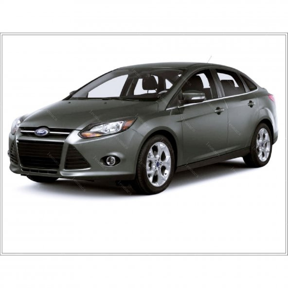 Leonacs Fams Otomotiv Focus 3 Sedan Krom Cam Çıtası 8 parça 2010-2018 arası Paslanmaz Çelik - 4