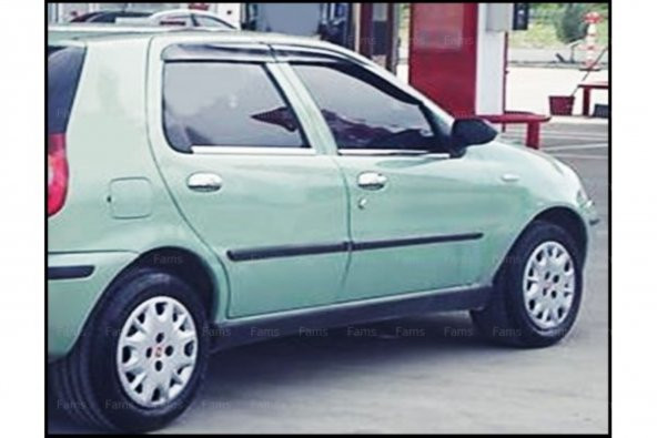 Leonacs Fams Otomotiv Fiat Palio Krom Cam Çıtası 4 parça 1998 ve üzeri Paslanmaz Çelik - 3