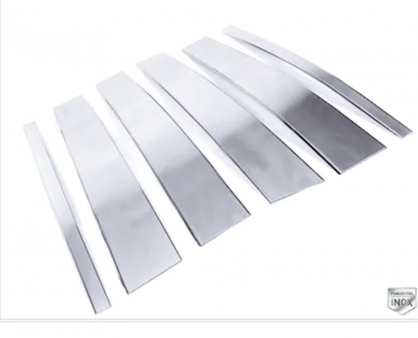 Leonacs Fams Otomotiv VW Passat B6 Krom Kapı Direği 6 parça 2005-2011 arası Paslanmaz Çelik - Resim 2