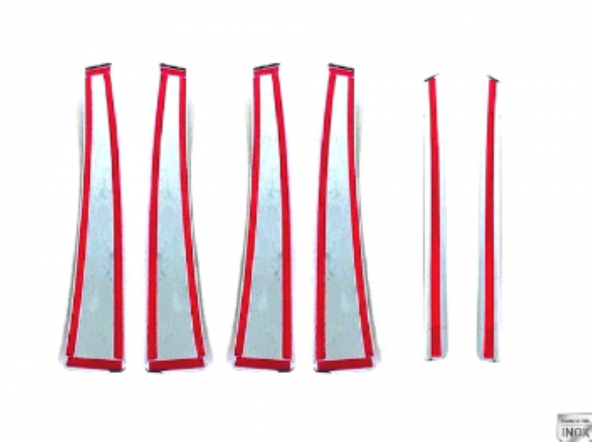 Leonacs Fams Otomotiv VW Passat B8 Krom Kapı Direk Seti 6 parça 2014-2019 arası Paslanmaz Çelik - Resim 5