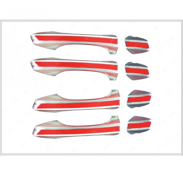 Leonacs Fams Otomotiv Skoda SUPERB Krom Kapı Kolu 4 Kapı 2015 ve üzeri Paslanmaz Çelik - Resim 5