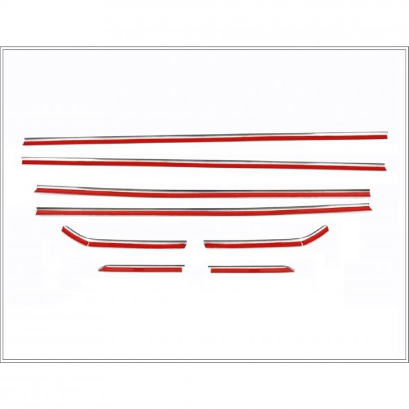 Leonacs Fams Otomotiv Focus 3 Sedan Krom Cam Çıtası 8 parça 2010-2018 arası Paslanmaz Çelik - 6