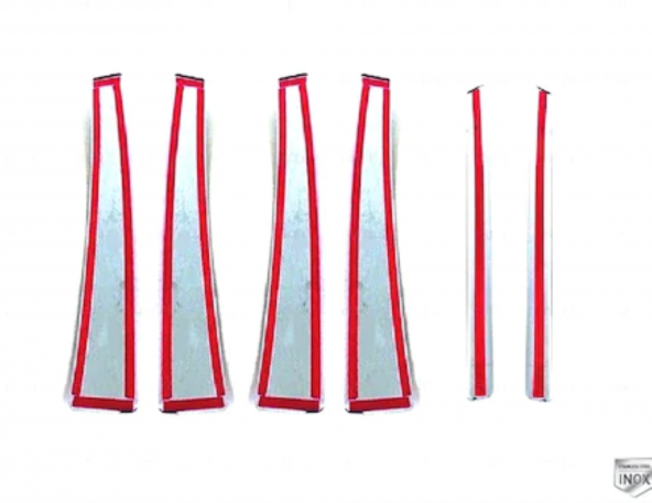 Leonacs Fams Otomotiv VW Passat B6 Krom Kapı Direği 6 parça 2005-2011 arası Paslanmaz Çelik - Resim 3