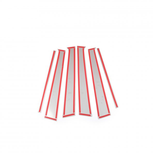 Leonacs Fams Otomotiv VW Amarok Krom Kapı Direği 6 parça 2010 ve üzeri Paslanmaz Çelik - Resim 4