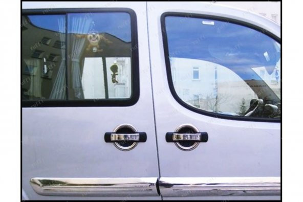 Leonacs Fams Otomotiv Fiat Doblo Krom Kapı Kolu 5 Kapı 2000-2010 arası Paslanmaz Çelik - Resim 2