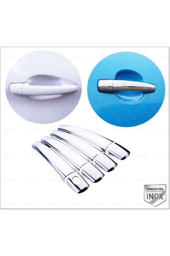 Leonacs Fams Otomotiv Fiat Scudo Krom Kapı Kolu 4 Kapı 2007-2016 arası Paslanmaz Çelik ürün görseli