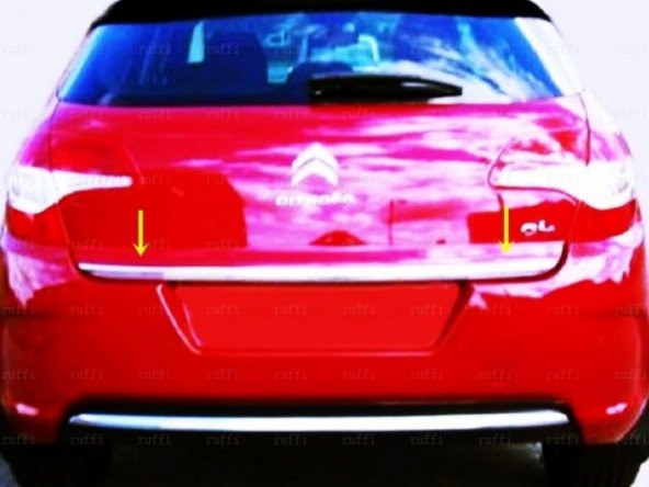 Leonacs Fams Otomotiv Citroen C4 Krom Bagaj Alt Çıtası 2010 Üzeri Paslanmaz Çelik - 1