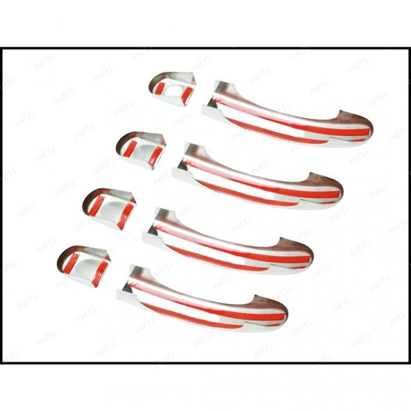 Leonacs Fams Otomotiv VW T6 Transporter Krom Kapı Kolu 4 Kapı 2015 ve üzeri Paslanmaz Çelik - Resim 3