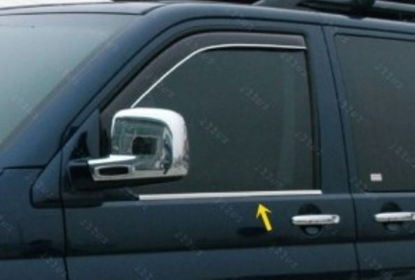 Leonacs Fams Otomotiv VW T6 Transporter Krom Cam Çıtası 2 parça 2015 ve üzeri Paslanmaz Çelik - 2