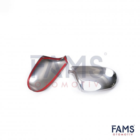 FAMS OTO AKSESUAR Audi A4 B8 Krom Ayna Kapağı 2 parça 2007-2010 arası Paslanmaz Çelik - Resim 4