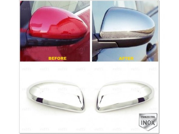 FAMS OTO AKSESUAR Chevrolet Cruze Krom Ayna Kapağı 2 parça 2009 ve üzeri Paslanmaz Çelik (HB SEDAN uyumlu) - Resim 2