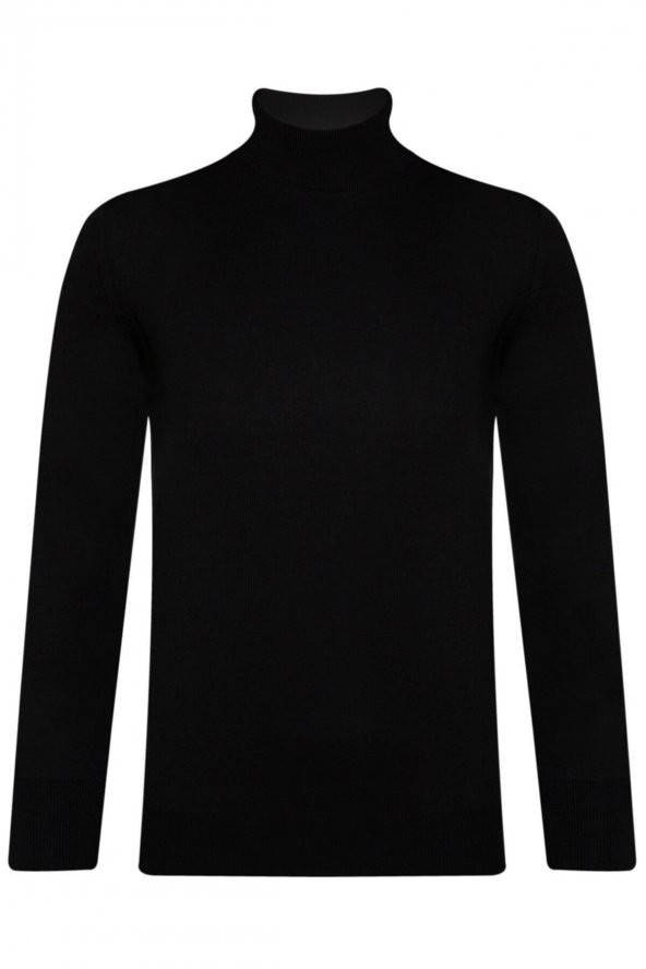 Yarım Balıkçı Yaka Lacivert Erkek Triko Kazak