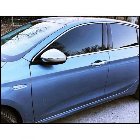 FAMS OTO AKSESUAR Fiat Egea Cross Krom Ayna Kapağı 2 parça 2020 ve üzeri Paslanmaz Çelik - 4