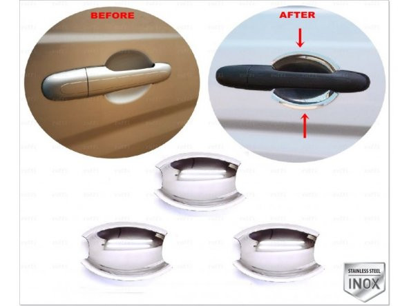 FAMS OTO AKSESUAR Mercedes Vito W639 Krom Dış Kapı Kolu Tası 3 Kapı 2003-2014 arası Paslanmaz Çelik ürün görseli