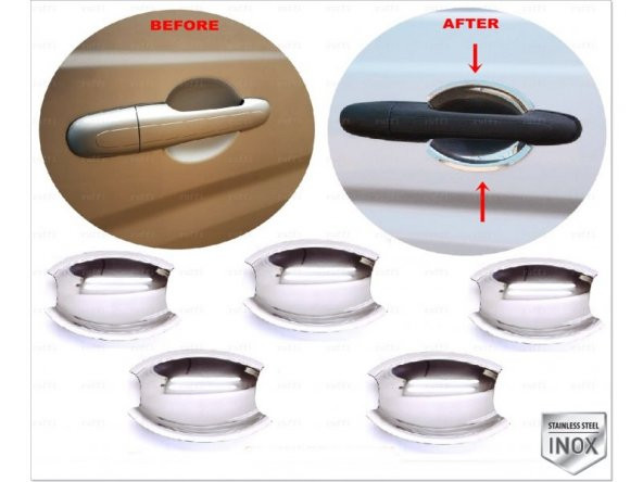 FAMS OTO AKSESUAR Mercedes Vito W639 Krom Dış Kapı Kolu Tası 5 Kapı 2003-2014 arası Paslanmaz Çelik ürün görseli