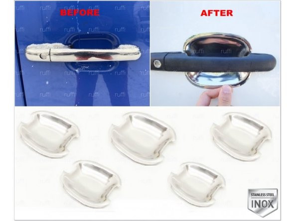 FAMS OTO AKSESUAR Mercedes Vito W638 Krom Dış Kapı Kolu Tası 5 Kapı 1996-2003 arası Paslanmaz Çelik ürün görseli