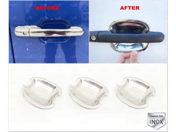 FAMS OTO AKSESUAR Mercedes Sprinter W901  Krom Dış Kapı Kolu Tası 3 Kapı 1995-2006 arası Paslanmaz Çelik ürün görseli