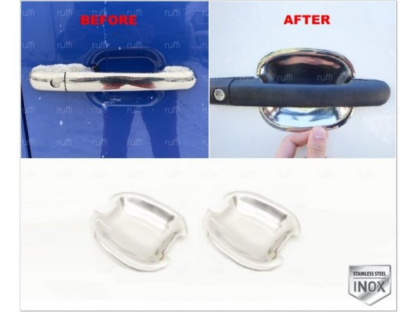 FAMS OTO AKSESUAR Mercedes Vito W638 Krom Dış Kapı Kolu Tası 2 Kapı 1996-2003 arası Paslanmaz Çelik ürün görseli