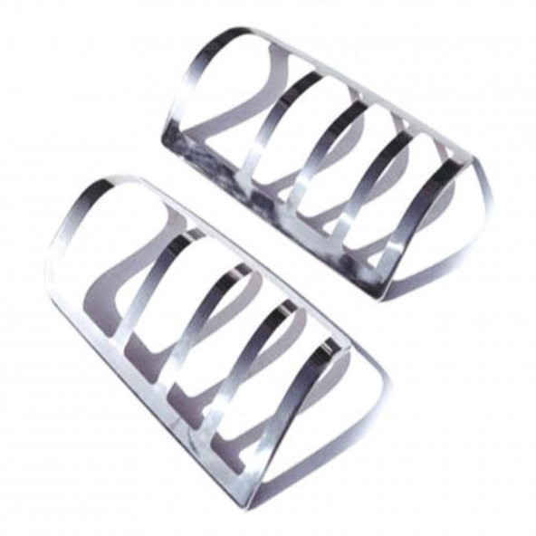 FAMS OTO AKSESUAR Peugeot Partner Krom Stop Çerçeve 2 Parça 1996-2008 Arası Paslanmaz Çelik - 2