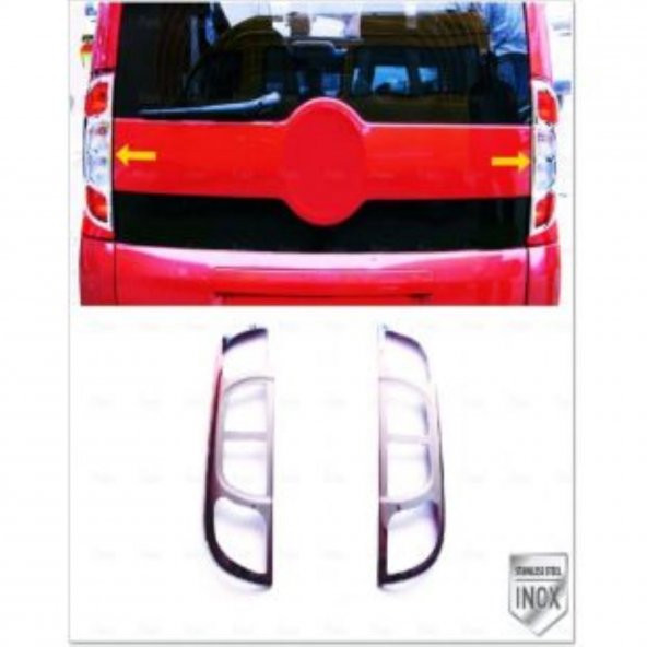 FAMS OTO AKSESUAR Peugeot Bipper Krom Stop Çerçeve 2 Parça 2008 Üzeri Paslanmaz Çelik
