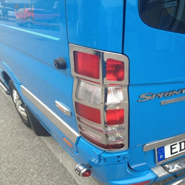 FAMS OTO AKSESUAR Mercedes Sprinter W906 Krom Stop Çerçeve 2 Parça 2006-2018 Arası Paslanmaz Çelik
