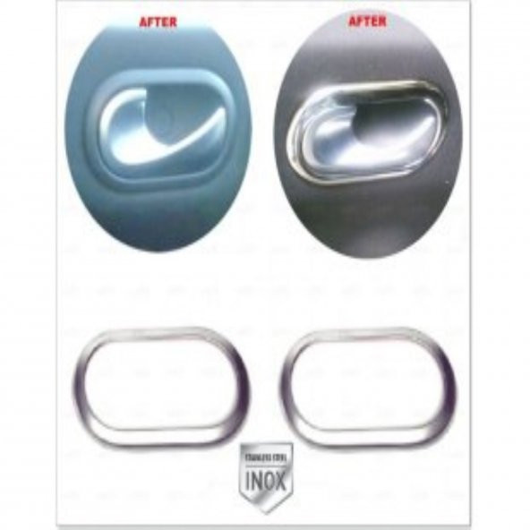 FAMS OTO AKSESUAR Mercedes Smart W453 Krom İç Kapı Kolu Çerçeve 2 Kapı 2014 ve Üzeri Paslanmaz Çelik ürün görseli